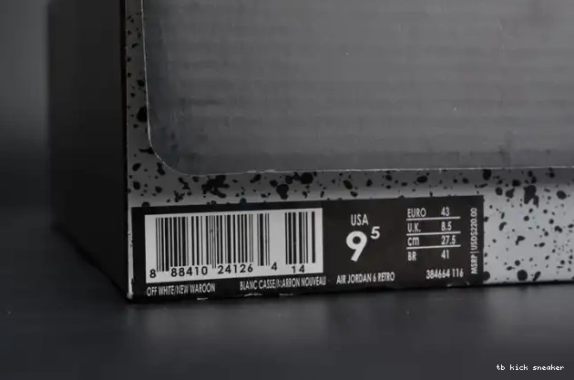 Rep TBK white 6 Air Maroon Retro Jordan 384664-116 0405